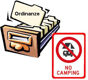 ordinanza no camping